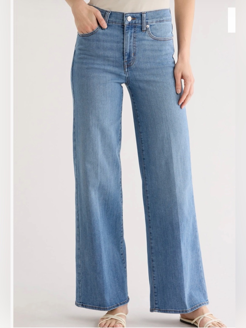 Frame Denim High Rise Wide-Leg Jeans - Luma -29